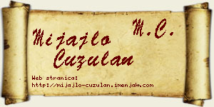 Mijajlo Ćuzulan vizit kartica